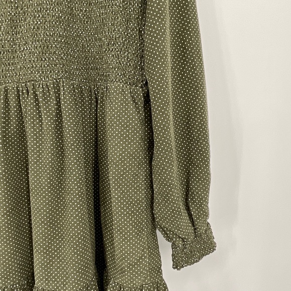 American Eagle Corduroy Green with White Polka Dots Dress NWT Size XXL E2 - Picture 4 of 9